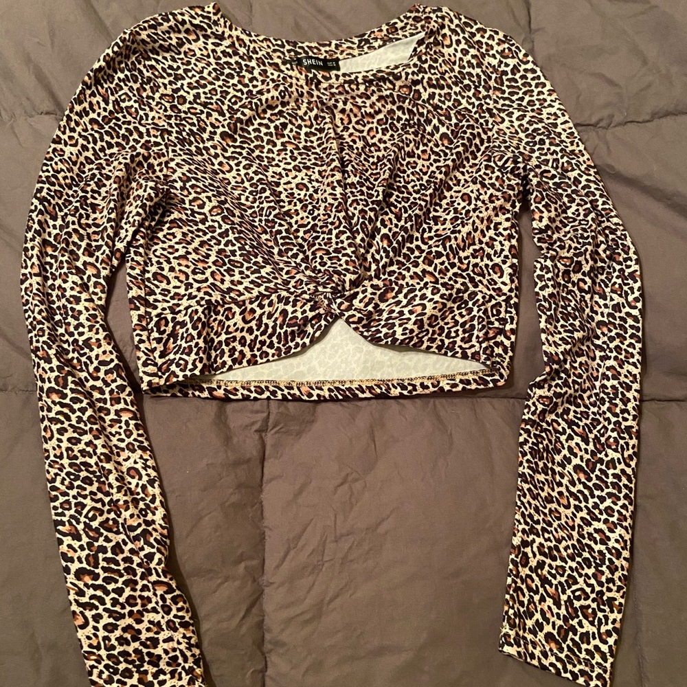 Cheetah print crop top